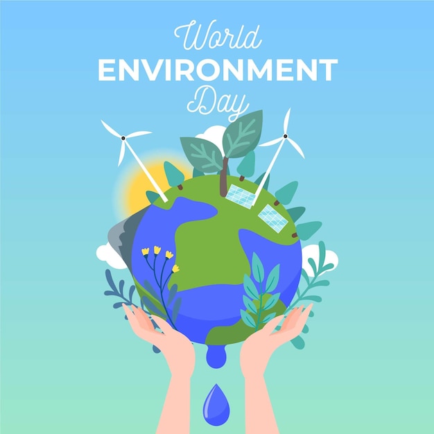 Free Vector world environment day theme