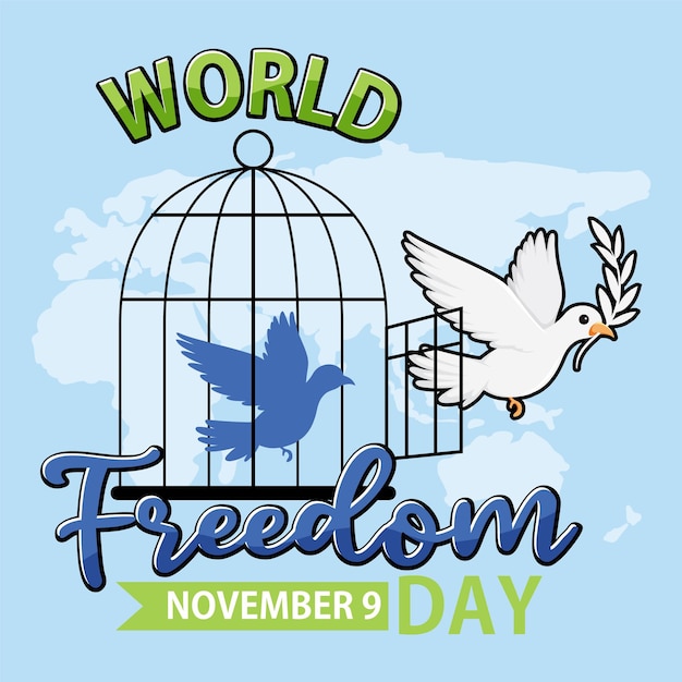 Free Vector world freedom day postr template