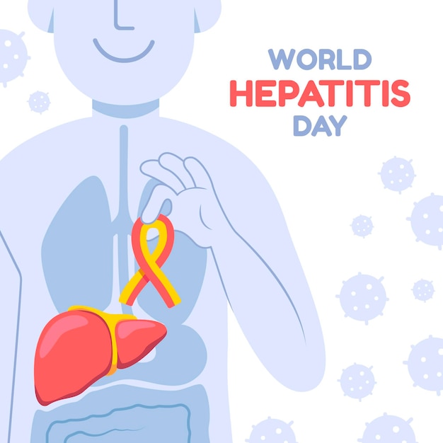 Free Vector world hepatitis day illustration