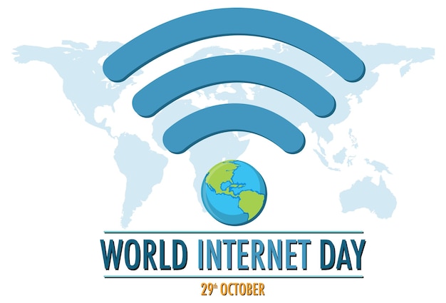 Free Vector world internet day banner design