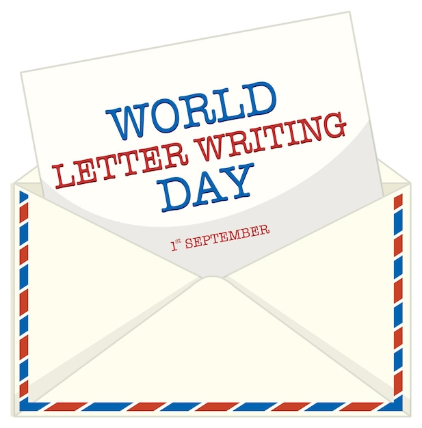 Free Vector world letter writing day banner design