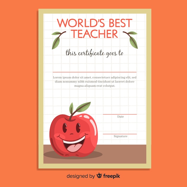 World's best teacher diploma