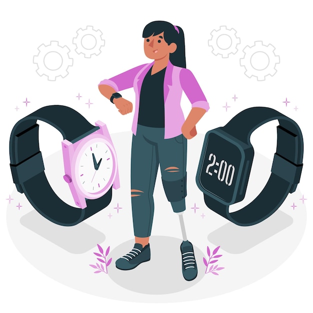 Free Vector wristwatch concept illustration