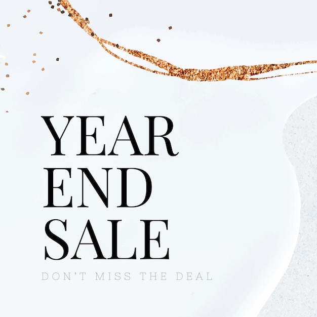 Free Vector year end sale template