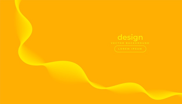 Free Vector yellow background with curvy flowing wave design