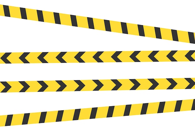 Free Vector yellow caution danger warning attention tape sign construction police ribbon symbol vector illustration