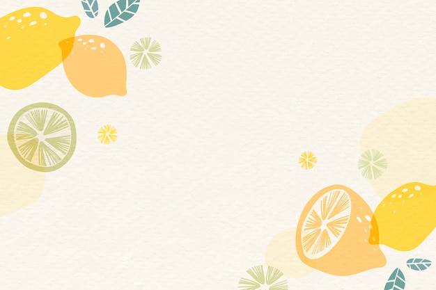 Free Vector yellow lemon background