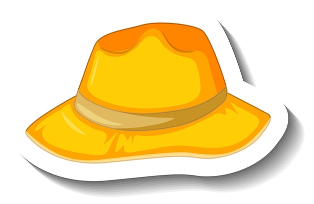 Yellow vintage bucket hat sticker