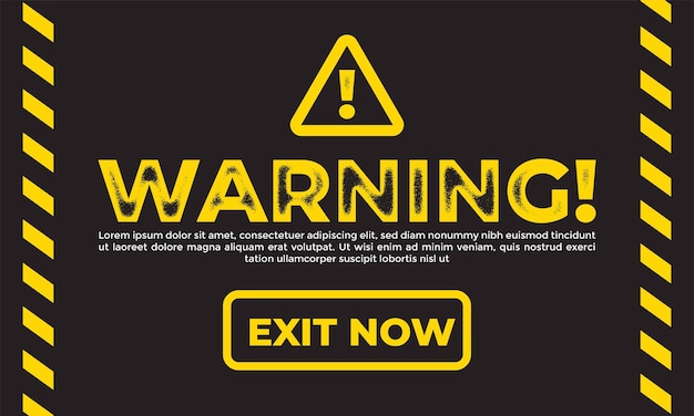 Free vector yellow warning background with black stripes lines