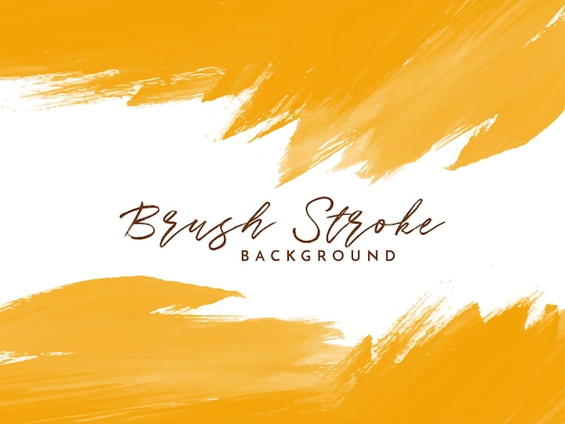 Free Vector yellow watercolor brush stroke design background vector