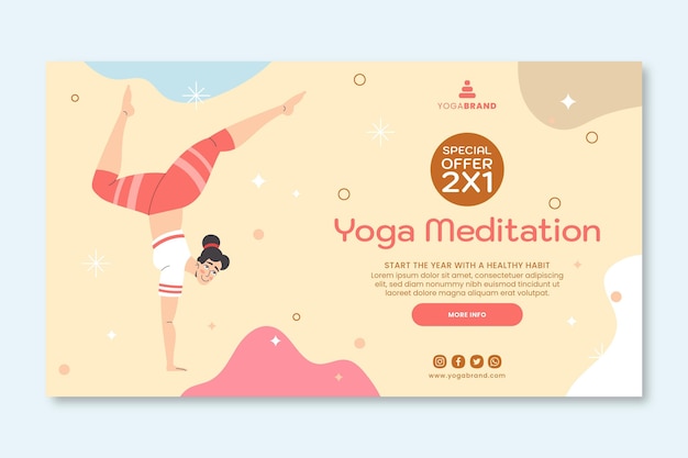 Free Vector yoga meditation banner template