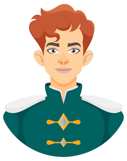 Free Vector young prince in regal attire