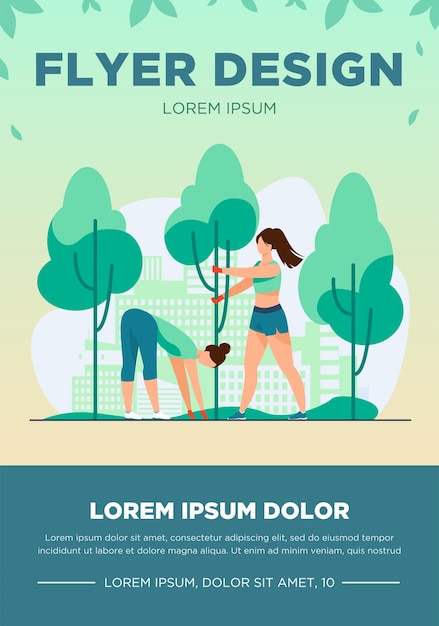 Free Vector young women growing trees in city park. green, plant, environment flat vector illustration. ecology and urban lifestyle concept 