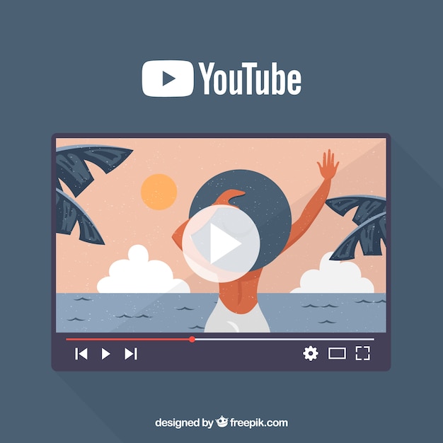 Free Vector youtube concept