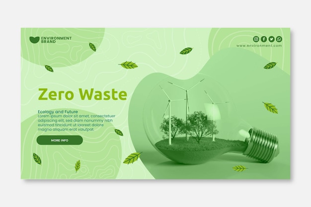 Free Vector zero waste banner template