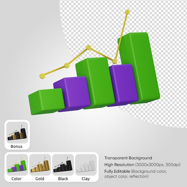 Kostenlose PSD 3d-balkendiagramm