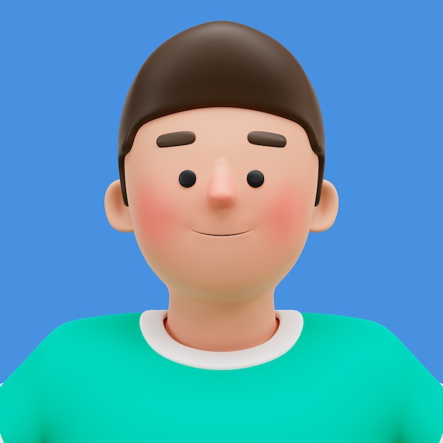 Kostenlose PSD 3d-darstellung eines avatars