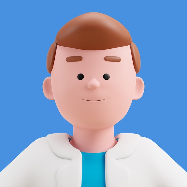 Kostenlose PSD 3d-darstellung eines avatars