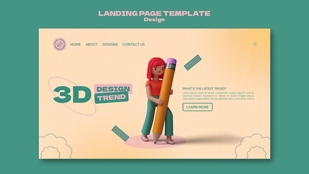 3D-Design-Landingpage-Vorlage