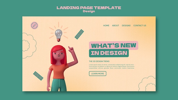 3D-Design-Landingpage-Vorlage