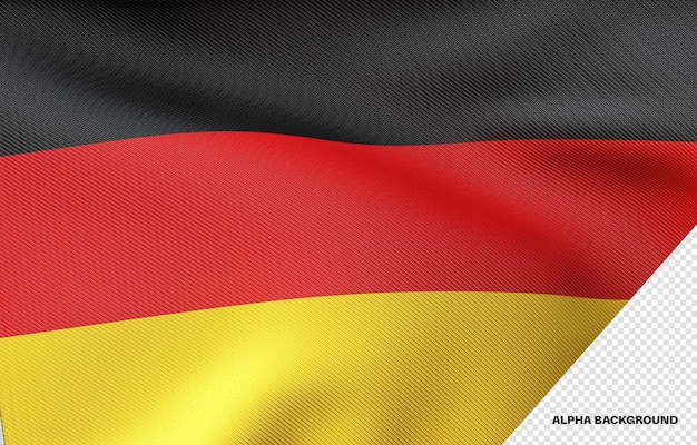 Kostenlose PSD 3d-flagge von deutschland