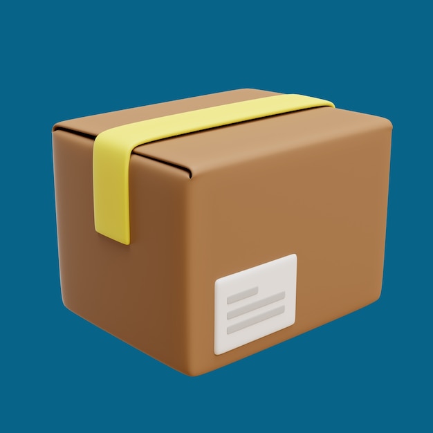 Kostenlose PSD 3d-post-symbol mit box