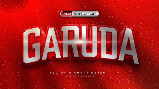 3D Red Garuda PSD-Texteffekt