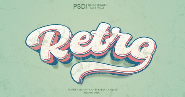 3D-Retro-Text-Effekt