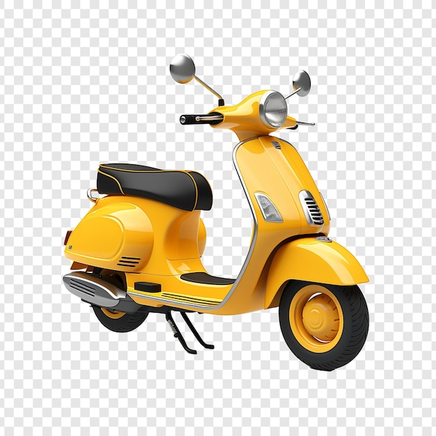 Kostenlose PSD 3d scooter isoliert auf durchsichtigem hintergrund