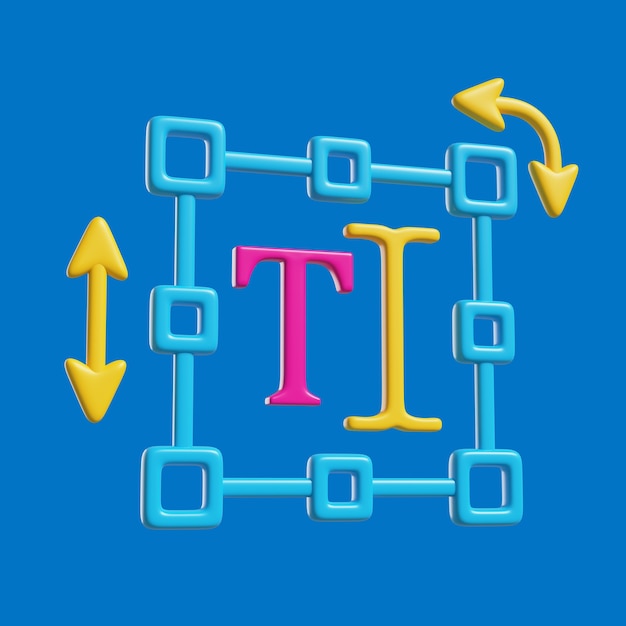 Kostenlose PSD 3d-symbol mit textfeld