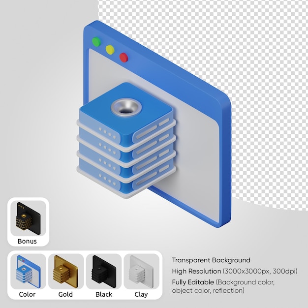 Kostenlose PSD 3d-weblayout mit datenbank