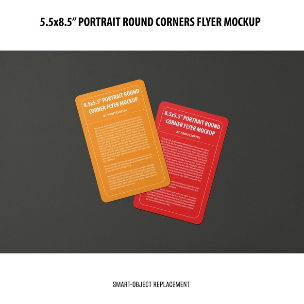 5,5x8,5 '' Portrait Flyer Mockup