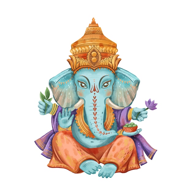 Aquarell Ganesh isoliert