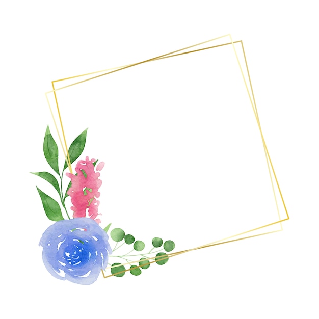 Kostenlose PSD aquarellblumen-illustration