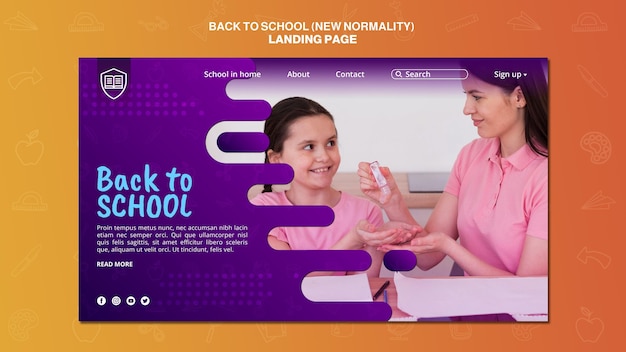 Back to School Landing Page Vorlage