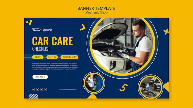 Banner Mechaniker Shop Vorlage