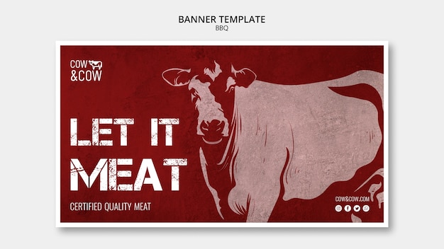 Kostenlose PSD banner vorlage mit grill design