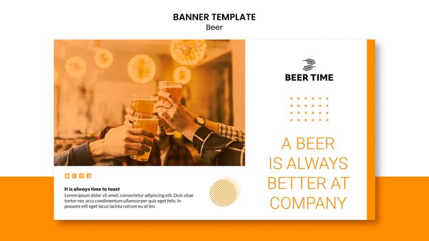 Bier Banner Vorlage Design