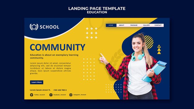 Bildungs-Landingpage-Vorlage