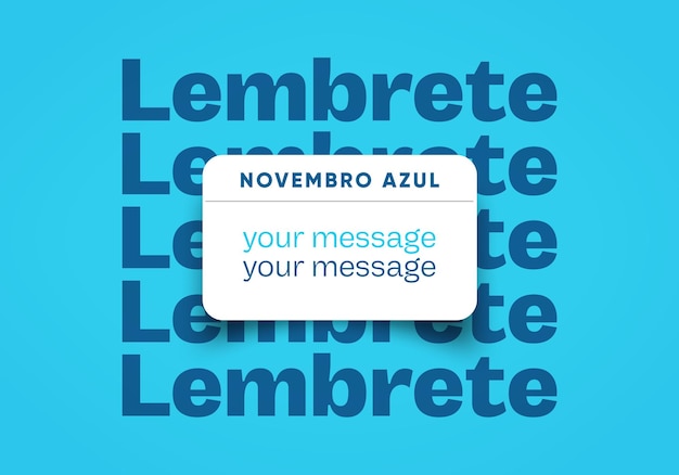 Blaue November-Erinnerung des Social-Media-Banners gegen Prostatakrebs