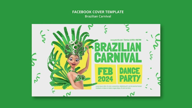 Kostenlose PSD brasilianische karneval-vorlage