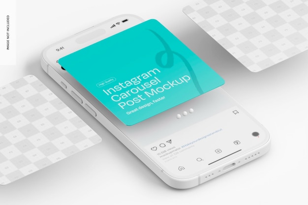 Kostenlose PSD carousel-post-mockup für instagram