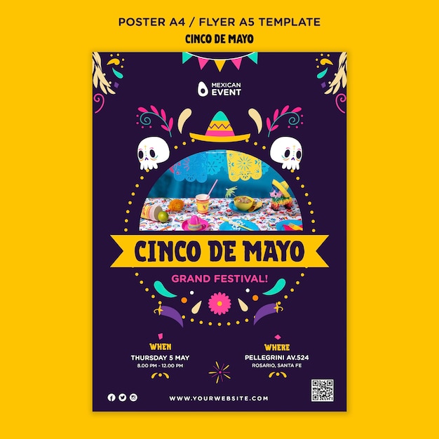 Cinco de Mayo Plakatvorlagendesign