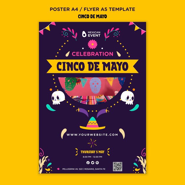 Cinco de Mayo Plakatvorlagendesign