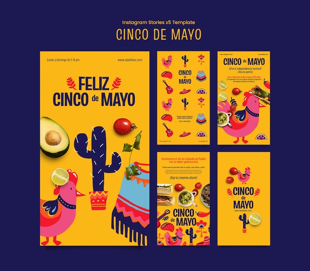 Kostenlose PSD cinco de mayo vorlage-design