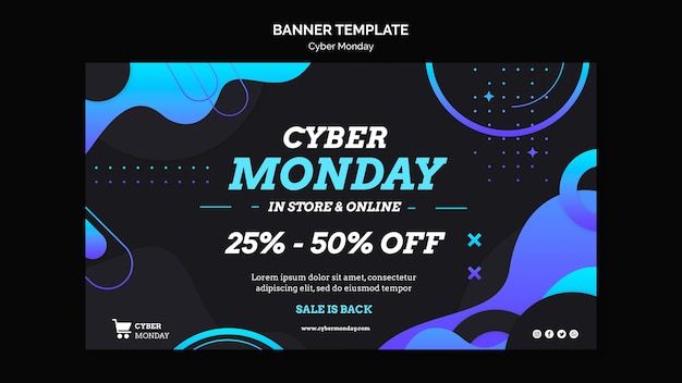 Kostenlose PSD cyber monday tech-banner-vorlage