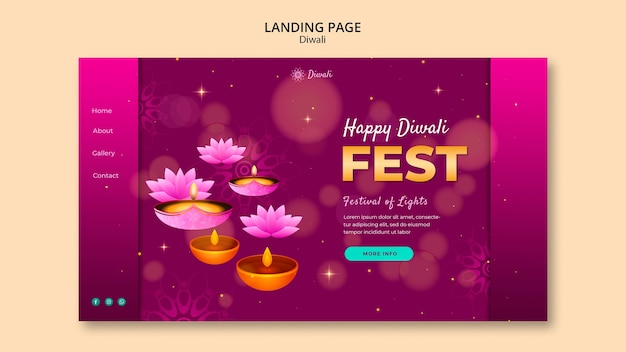 Design der Diwali-Vorlage mit Gradient