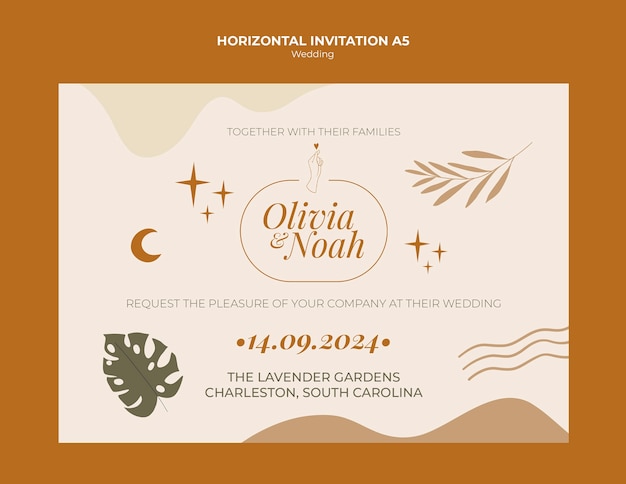 Design von Hochzeitsvorlagen