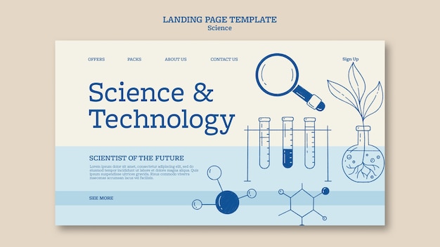 Kostenlose PSD design von wissenschaftsvorlagen