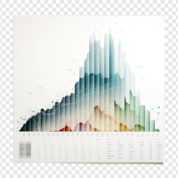 Diagramm isoliert auf transparentem Hintergrund